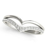 double chevron diamond wedding band