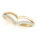 double chevron diamond wedding band