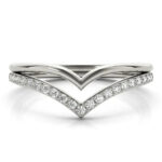 double chevron diamond wedding band