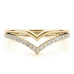 double chevron diamond wedding band