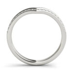 double chevron diamond wedding band