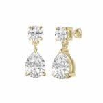 5ct lab grown diamond drop earrings
