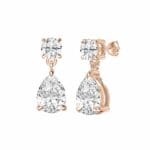 5ct lab grown diamond drop earrings