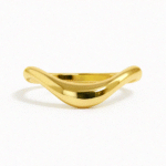drip curved wedding band