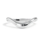 drip curved wedding band