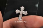 custom cross lab grown diamond | bespoke fancy cut diamond design