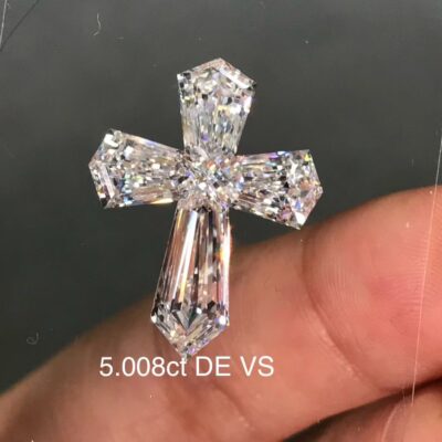 custom cross lab grown diamond | bespoke fancy cut diamond design