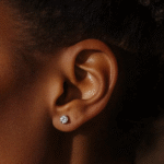 lab grown diamond round 4 prong stud earrings