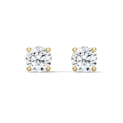 lab grown diamond round 4 prong stud earrings