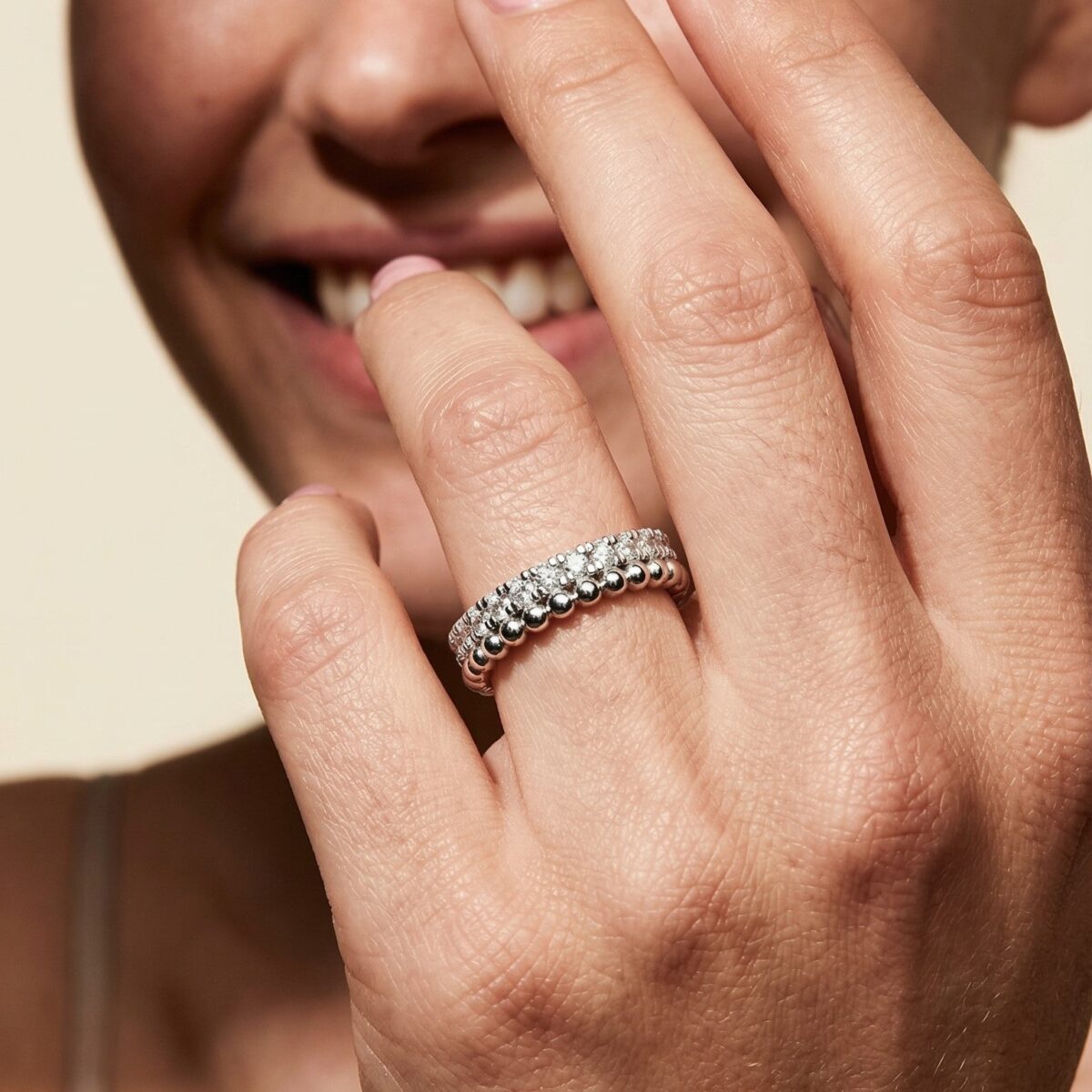 0.5ctw diamond stacked eternity band