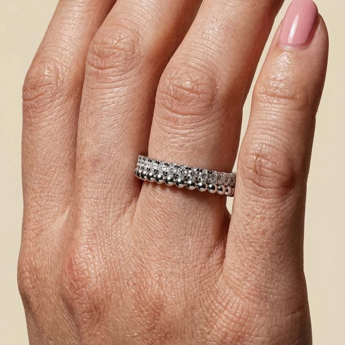 0.5ctw diamond stacked eternity band