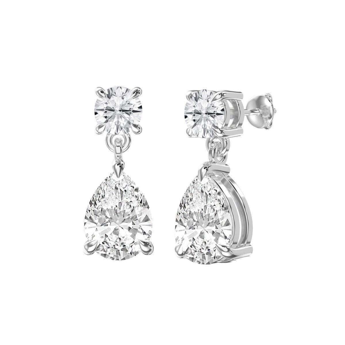 5ct lab grown diamond drop earrings
