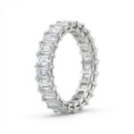 emerald eternity band lab grown diamond band