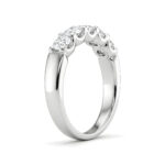 five stone classic basket diamond ring lab grown diamond band