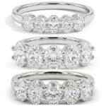 five stone oval lab grown diamond band