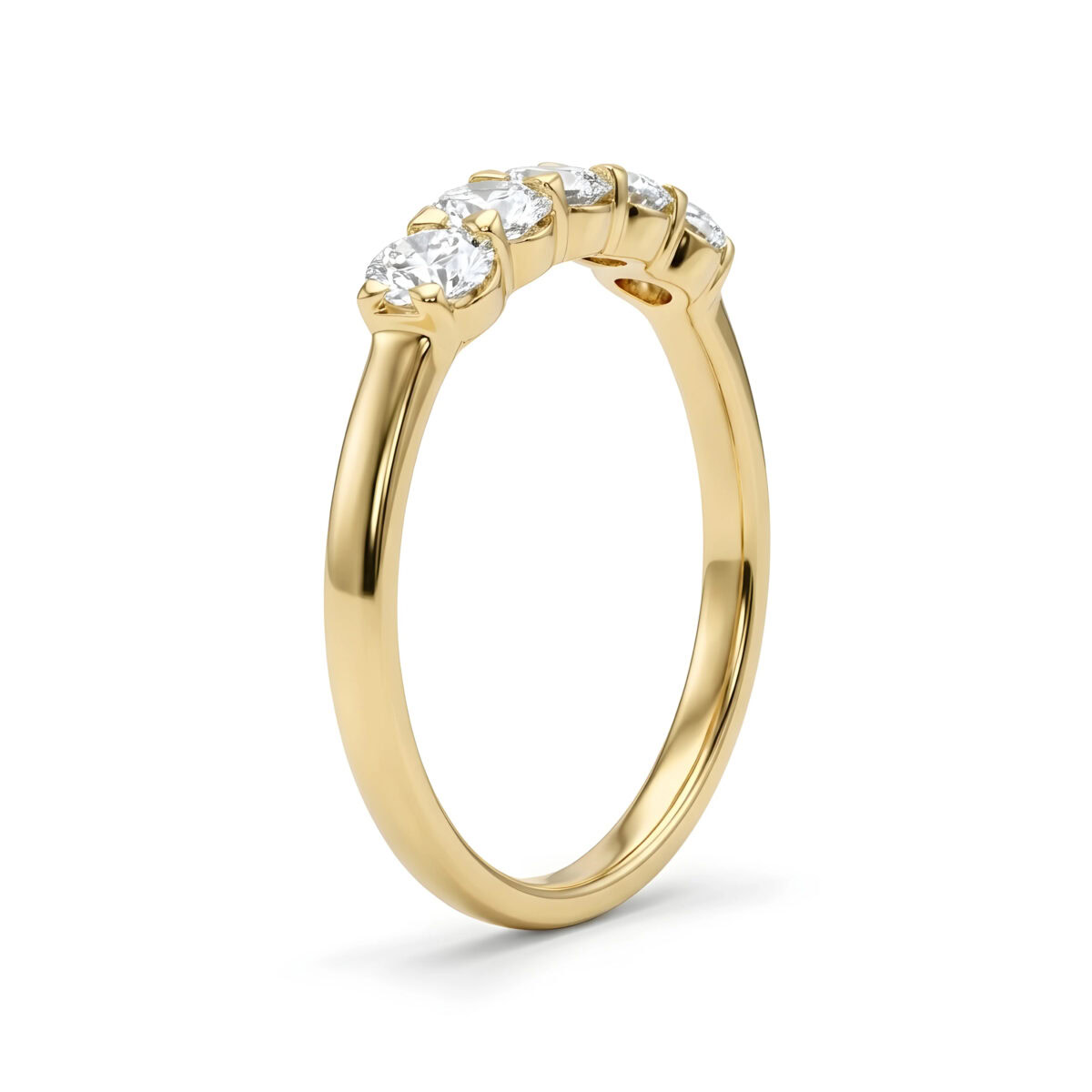 five stone oval lab grown diamond band