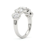 five stone oval lab grown diamond band