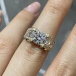 heavy diamond statement ring in 14k:18k gold – unisex luxury wide band4