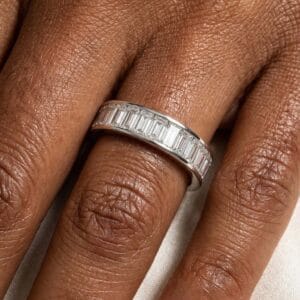 horizon baguette wedding band