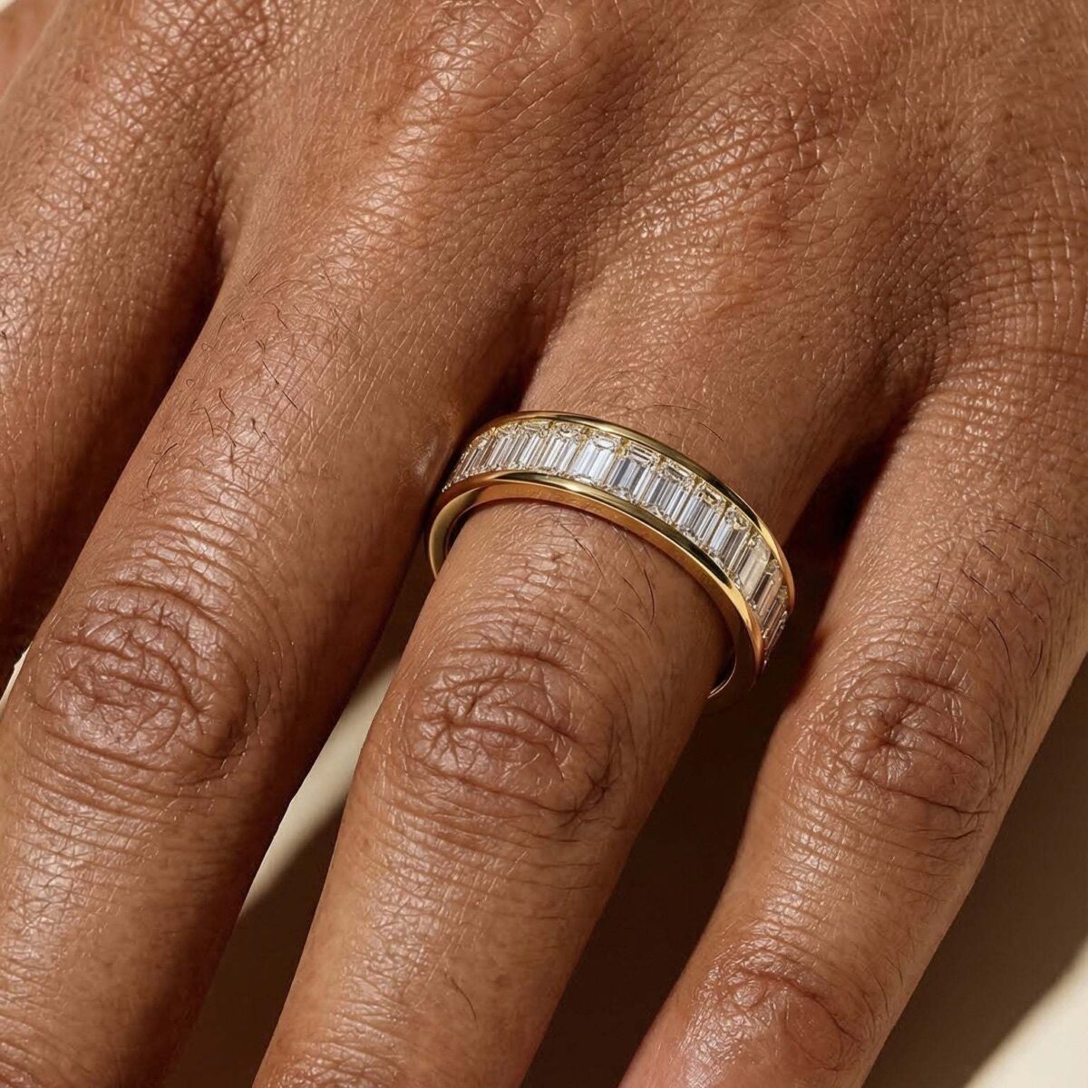 horizon baguette wedding band