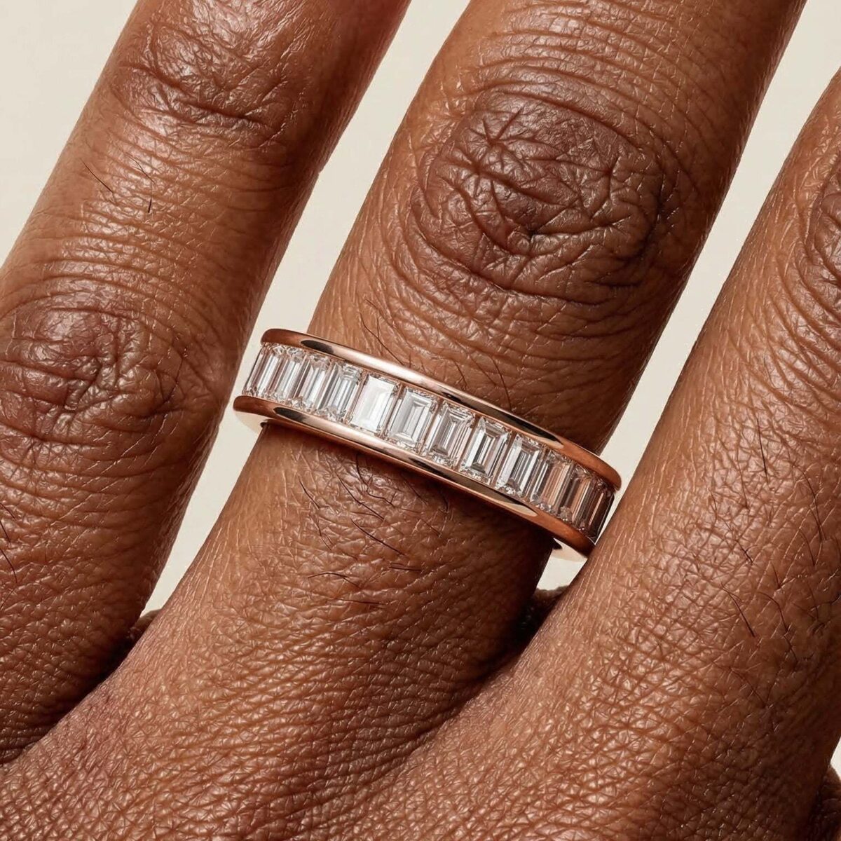 horizon baguette wedding band