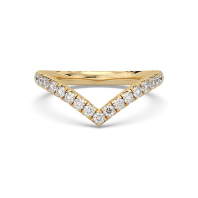 lambda curved pave wedding band