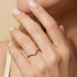 lambda curved pave wedding band