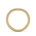 lambda curved pave wedding band