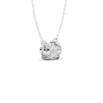 oval solitaire lab grown diamond pendant necklace
