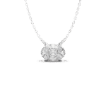 oval solitaire lab grown diamond pendant necklace
