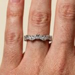 marquise and round wedding band