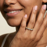 marquise and round wedding band