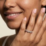 marquise and round wedding band