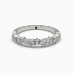 marquise and round wedding band