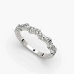 marquise and round wedding band