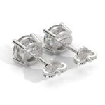 lab grown diamond round 4 prong stud earrings