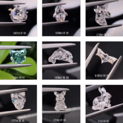 unique animal & fantasy shape diamonds custom cut animal shape lab diamond