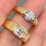 the billionaire old money diamond signet ring – heavy gold round / asscher / emerald cut