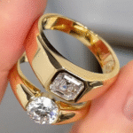 the billionaire old money diamond signet ring – heavy gold round / asscher / emerald cut