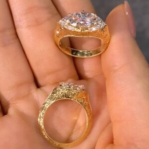 vintage engraved marquise lab grown diamond ring | old money style4