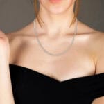 5ct round lab grown diamond tennis necklace