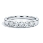 five stone classic basket diamond ring lab grown diamond band