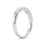 five stone classic basket diamond ring lab grown diamond band