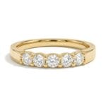 five stone classic basket diamond ring lab grown diamond band
