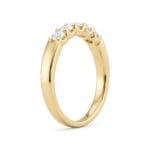 five stone classic basket diamond ring lab grown diamond band
