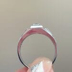 10 stone micro pavé lab grown diamond band – platinum men’s diamond ring