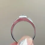 10 stone micro pavé lab grown diamond band – platinum men’s diamond ring