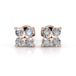 janice lab grown diamond stud earrings oval bezel earrings igi e/vs vvs/ex (复制)