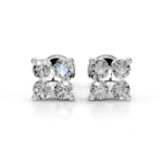 janice lab grown diamond stud earrings oval bezel earrings igi e/vs vvs/ex (复制)
