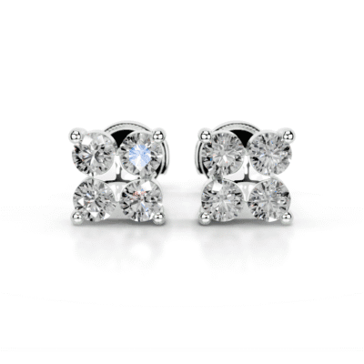 janice lab grown diamond stud earrings oval bezel earrings igi e/vs vvs/ex (复制)